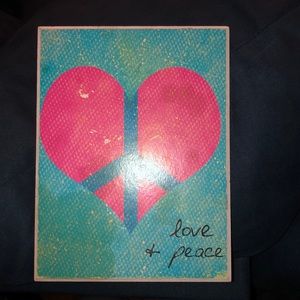 🌹’Love & Peace’ Decoration Sign!